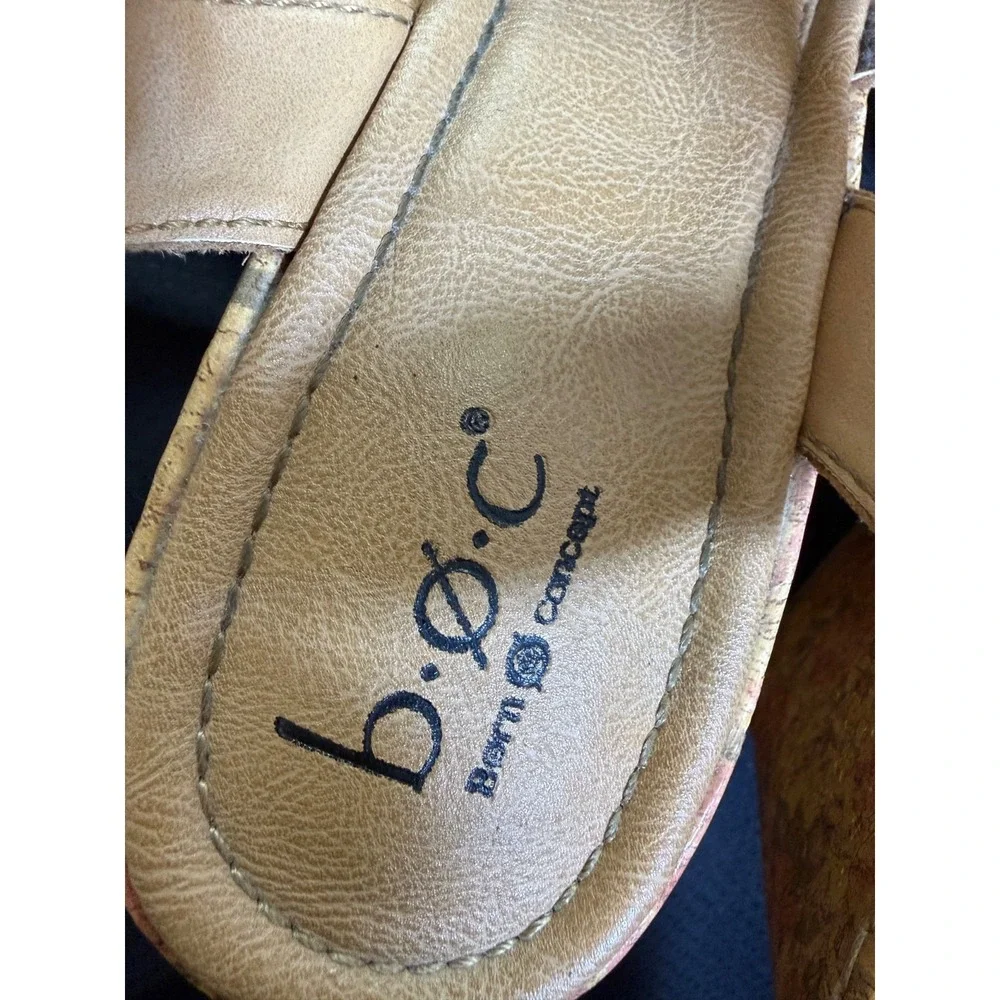 BOC Born Concept Tan Suede Floral Cork 4